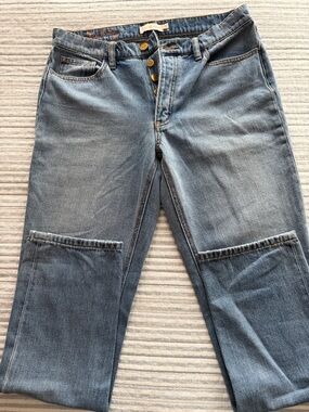 Tory Burch Light Blue Straight-Leg Jeans